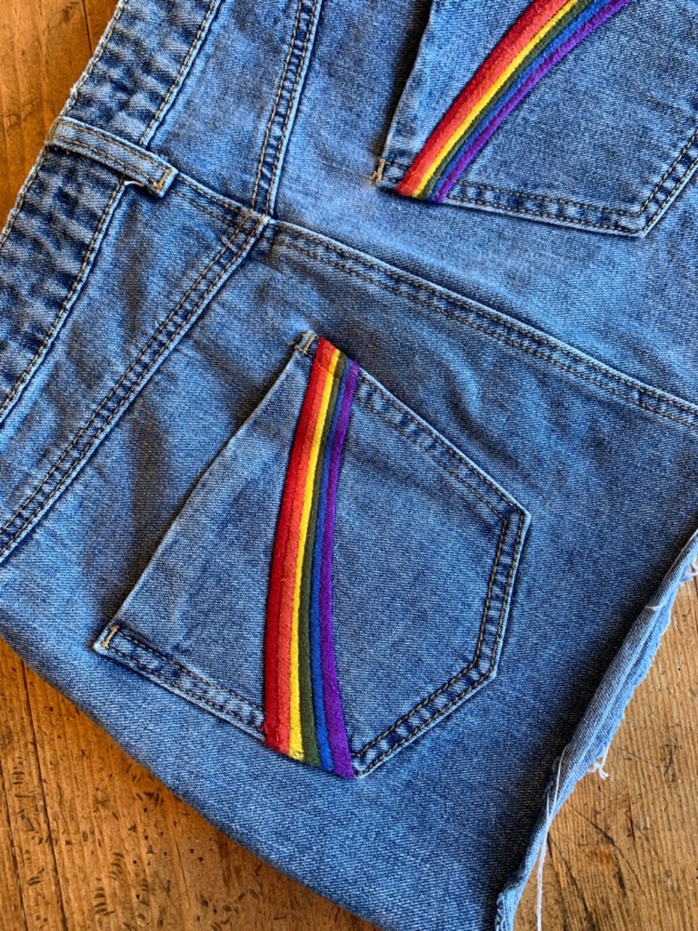 Forever 21 Micro Mini Skirt Rainbow Detail - Picture 13 of 16
